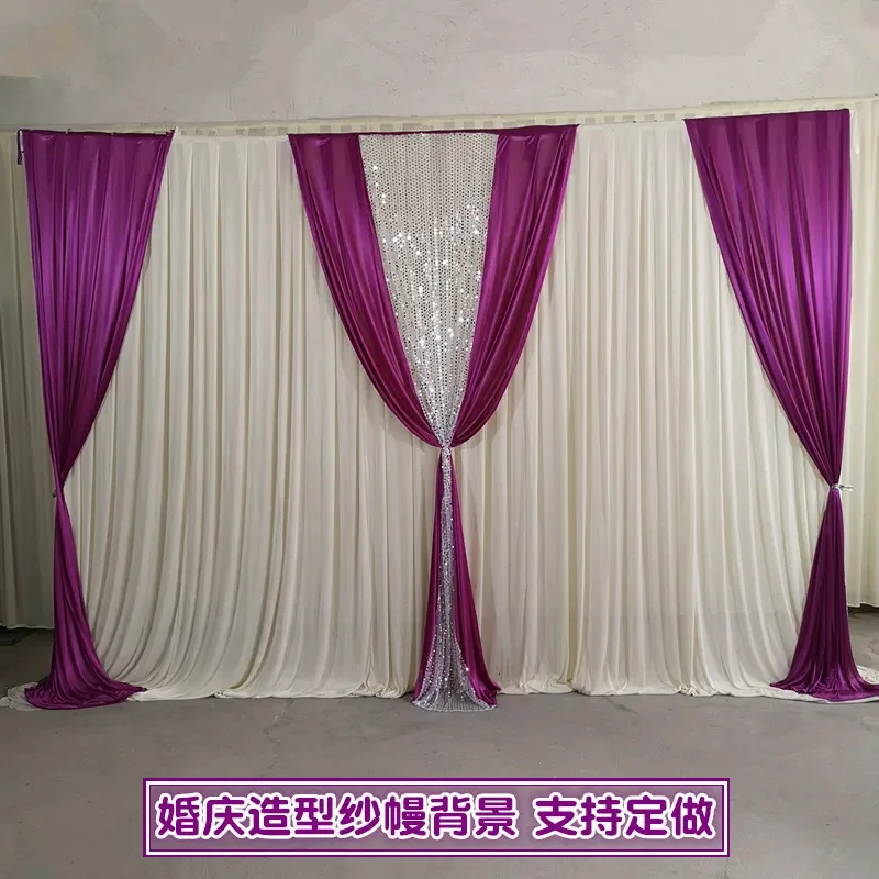 2025 Wedding Gauze Backdrop Sheer Curtain Fabric for Stage Performance Photo Studio Background Decoration White Tulle Cloth