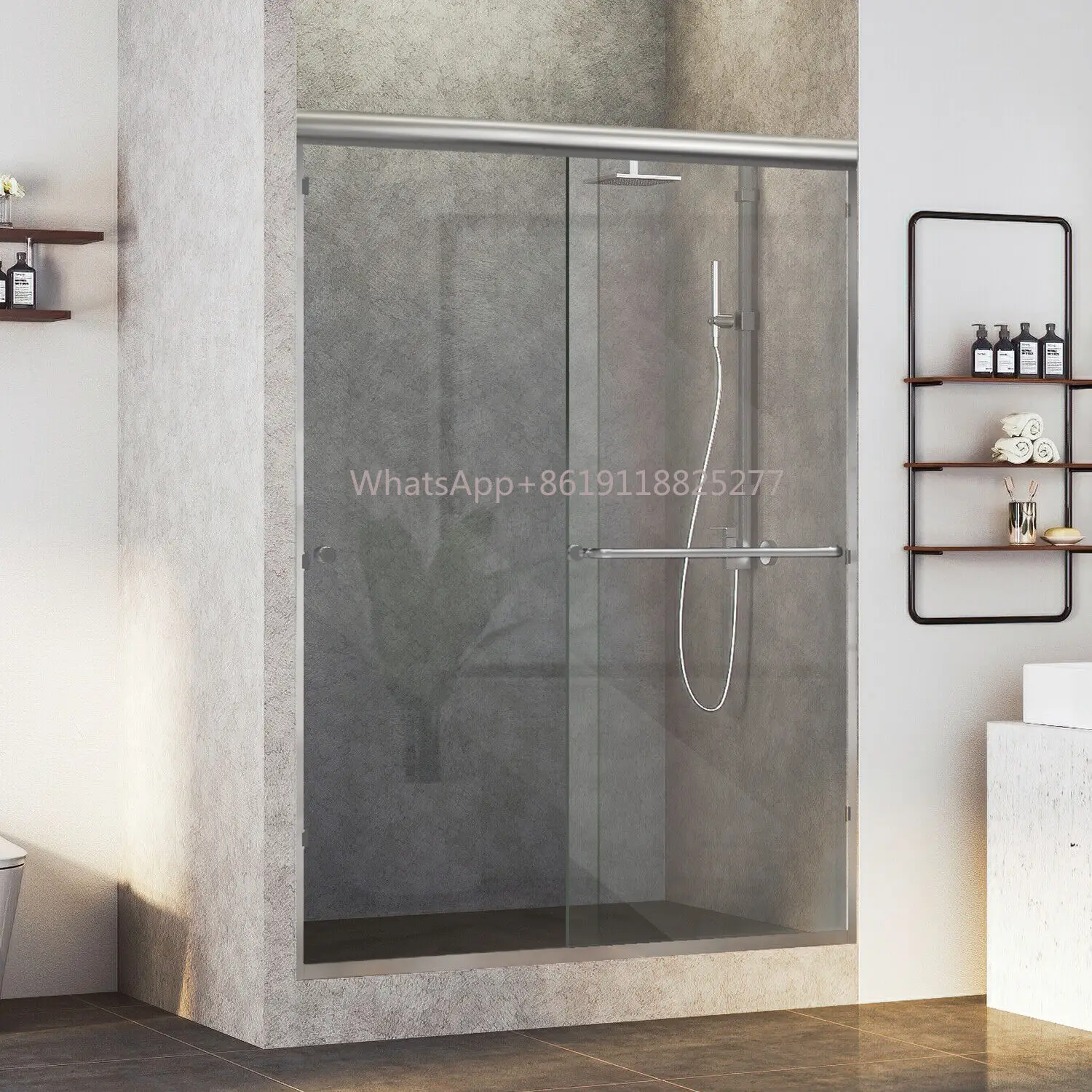 

Panel Clear Tempered Glass for Bathroom Frameless Bath Shower Room Door Screen