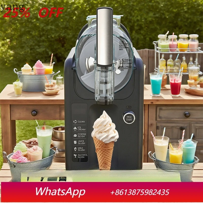 yjq 2L Household Automatic Ice Cream Cold Drink Machine Multifunctional Milkshake Snow Melting Machine