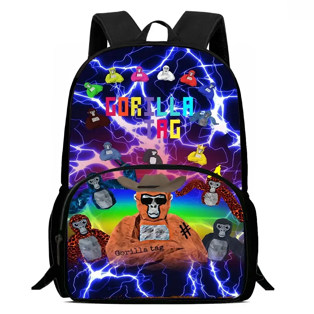 Ransel Anak-anak Hadiah Ulang Tahun Siswa Laki-laki Perempuan Tas Gorilla Tag Keren Baru untuk Sekolah Anak-anak Ransel Tahan Lama Kapasitas Besar untuk Berkemah