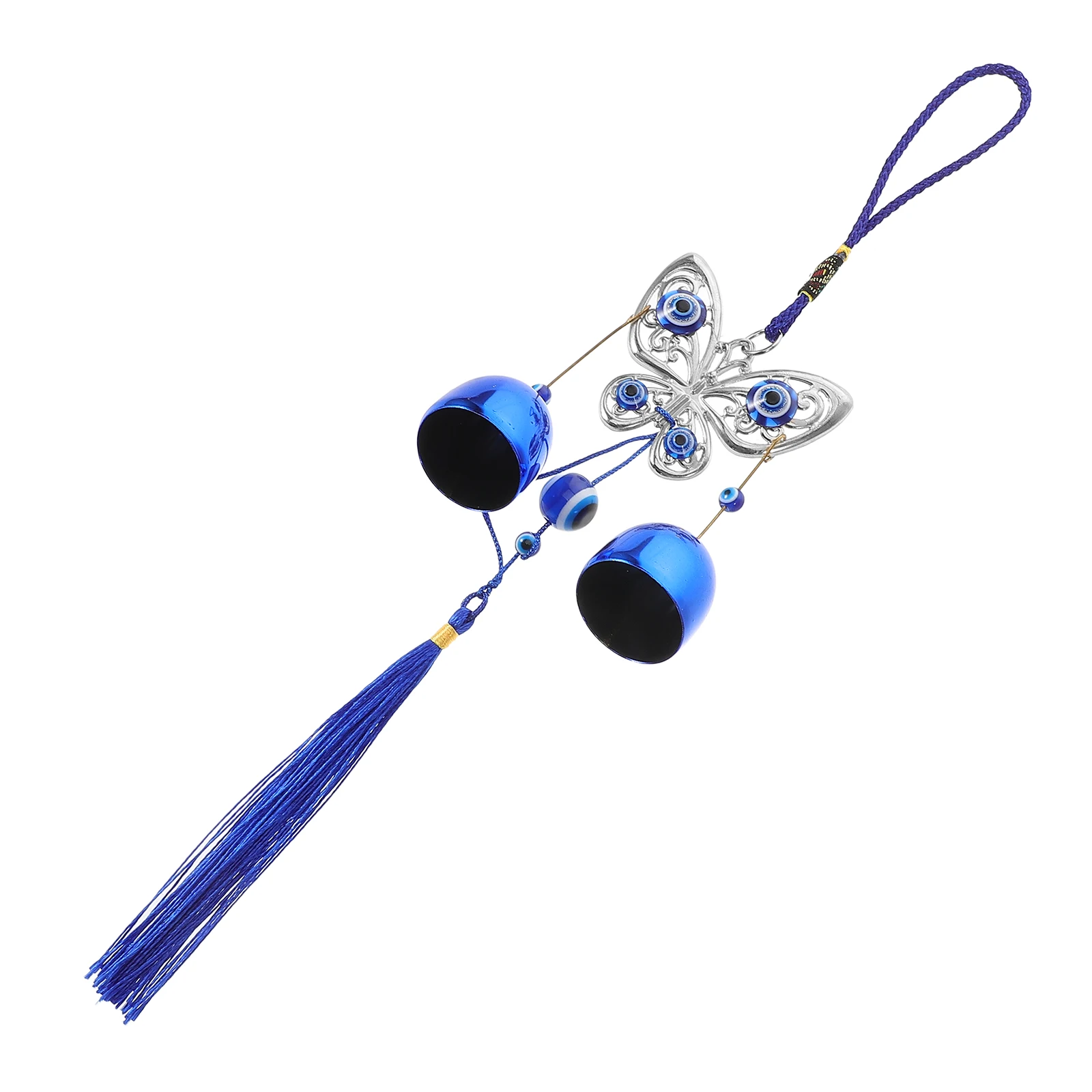 

1PC Eye Car Hanging Wind Chime Metal Tassel Decorative Accessories Evil Style Home Office Use Outdoor Decor