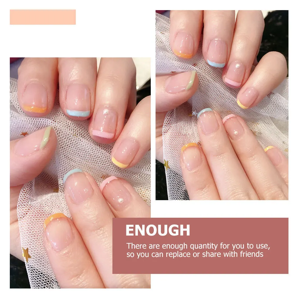 

Detachable False Nails Press-On Nail Tips Fake Nails Tips Decorative Diy Manicure Kit Home Nail Art