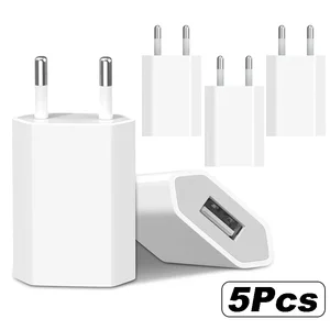 Sanırım duvardan şarj cihazı seyahat ev şarj cihazı USB iPhone 6, 7, 8 Artı, X, XR, 11, 12, 13, 14, 5V, 1A, 2-5 adet 8 şarj cihazında büyük satışlar, 5w 1a - №3