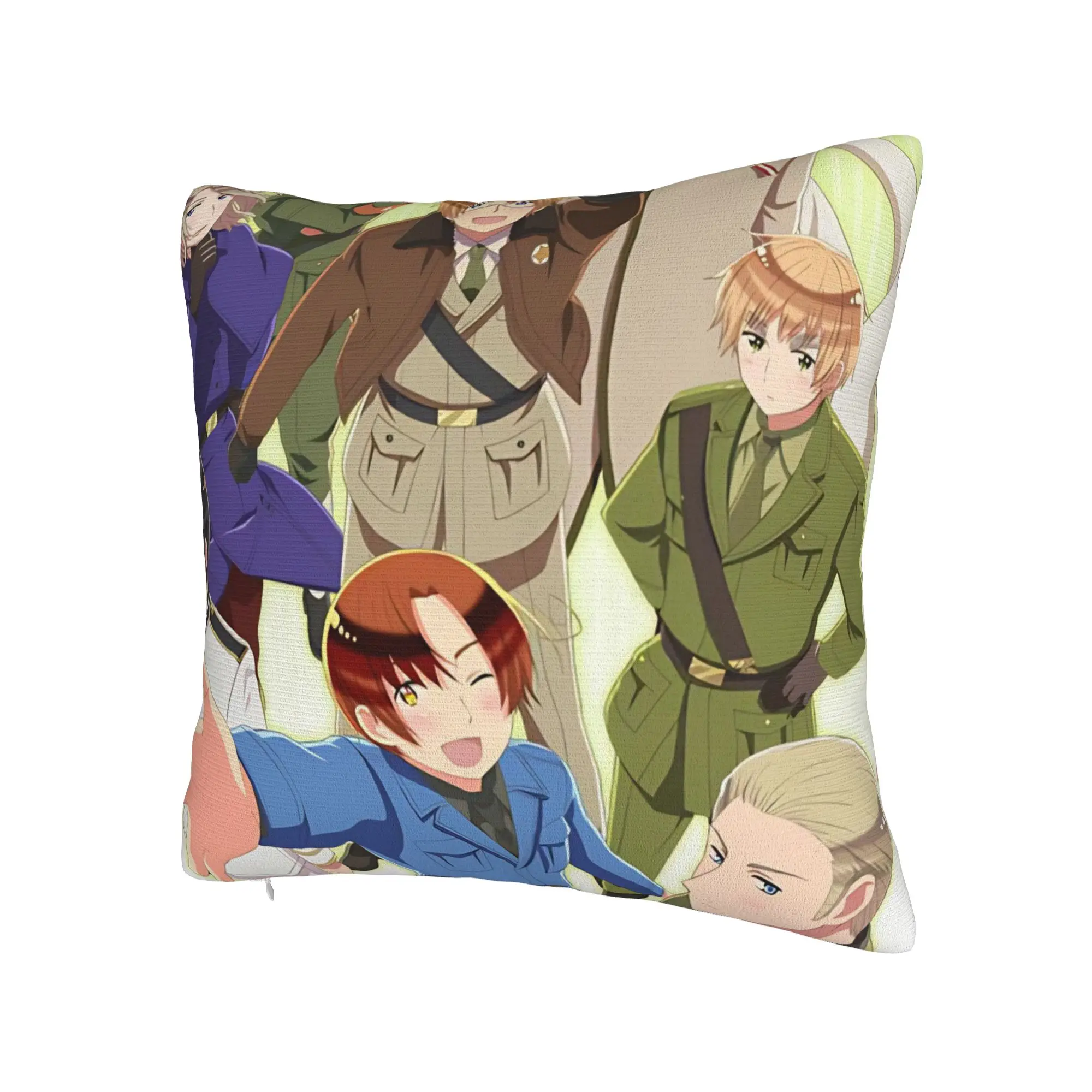 Decorative Pillow Cover Hetalias Axis Powers Merch Chair  Throw Pillow Case Cover Zipper Multi Size