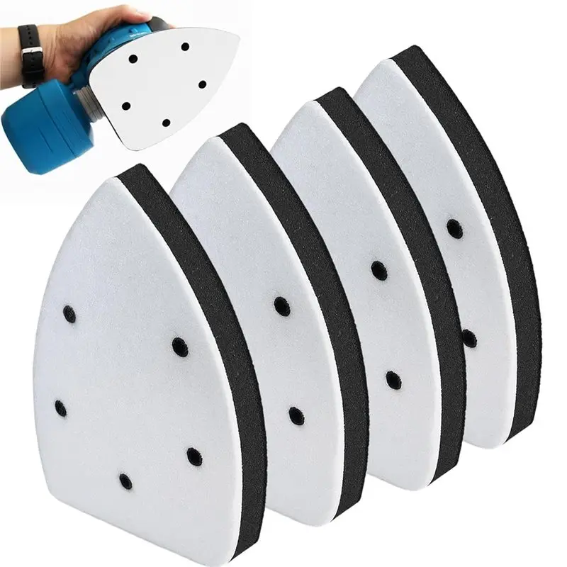 

AA51 Foam Interface Sandpaper Backing Pad 4PCS Mouse Detail Sanding Interface Pad, 5 Holes For Sander Paper