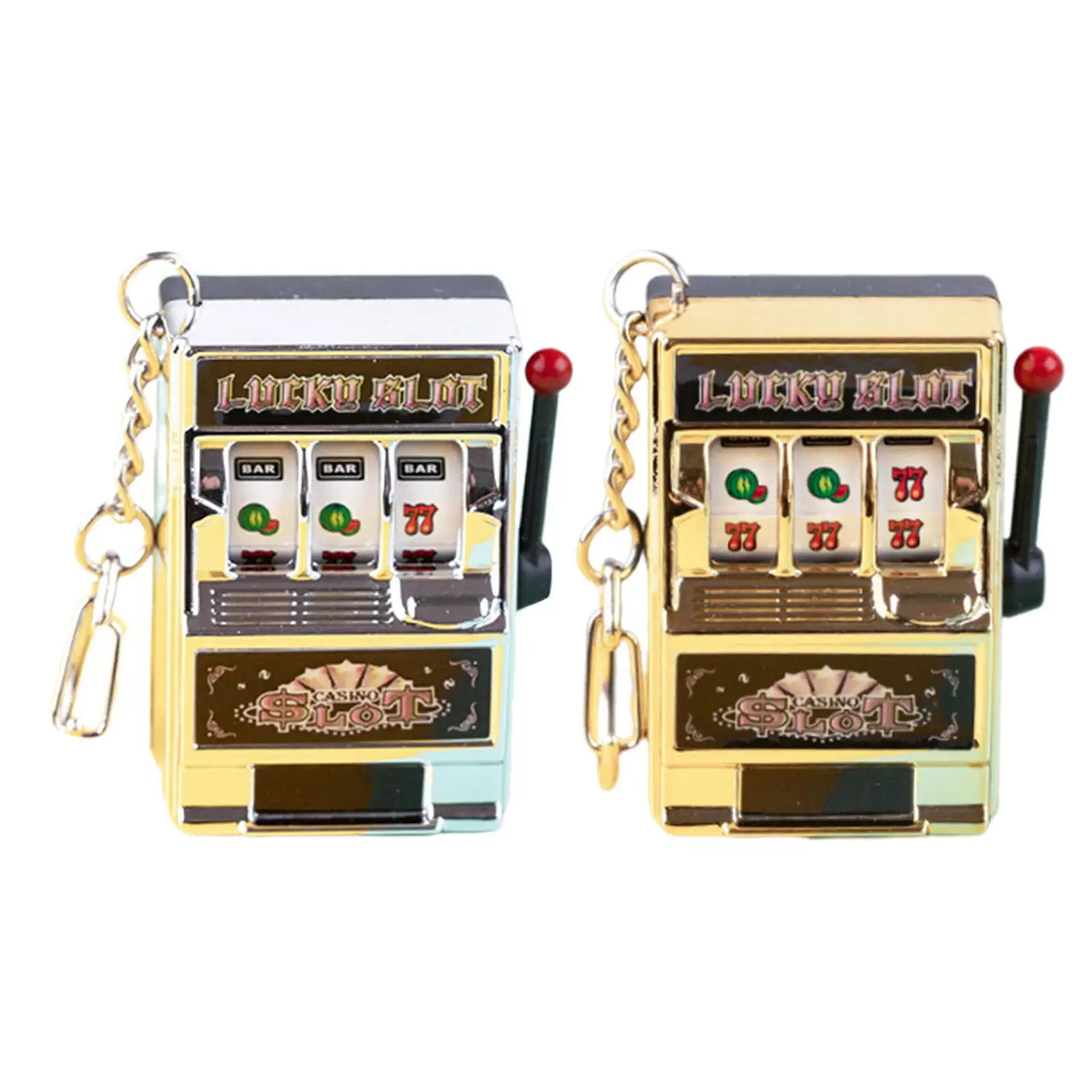 Mini Slot Machine Toy Birthday Gift Fillers Keyring Mini Arcade Game Toy Party Decoration for Women Children Boys Girls Men