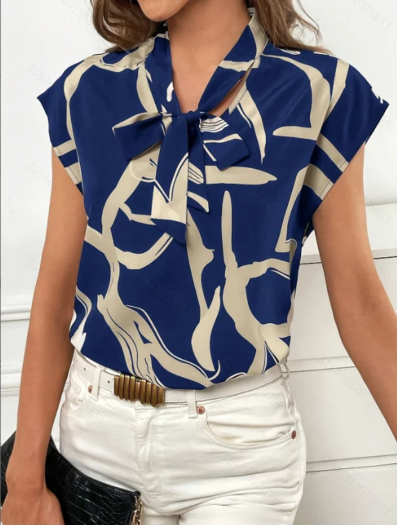 Summer New Fashion Printed Top Elegant Spirit Casual Wear T-Shirt Women's Stylish Printed Shirt