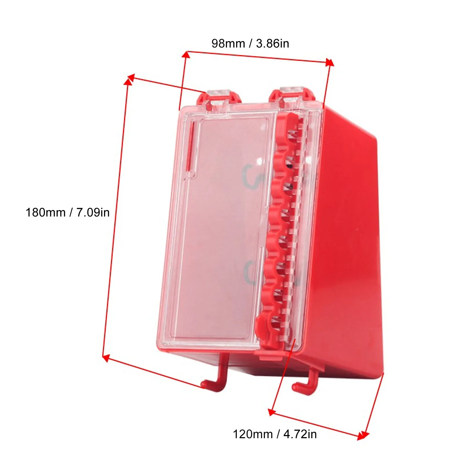 Lockout Tagout Group Lock Box Lockout Tagout Box Portable Wall Mount Group Lock 8 Hole Key Station with Transparent Panel