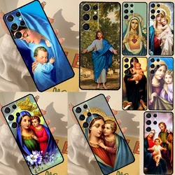 Religious Mary and Jesus Case For Samsung Galaxy S22 Ultra S20 FE S8 S9 S10 Plus Note 10 20 S21 Ultra Back Cover