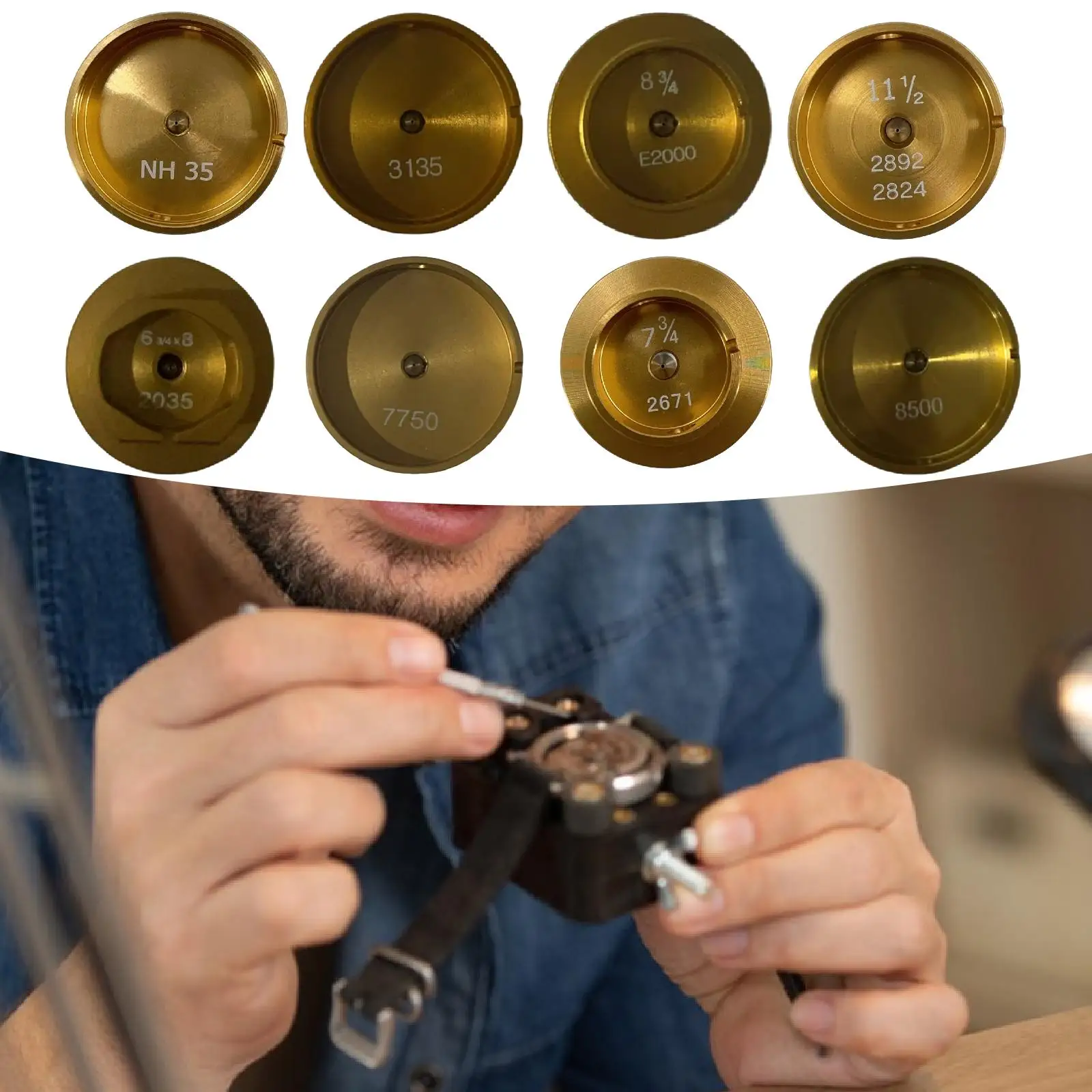 Watch Parts Holder Copper Plated Movement Support Professional Tool for Watch Repair Set and Maintenance Hobby Craft Work