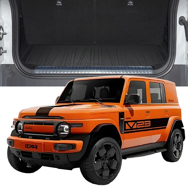 

Обновление TPE, задние коврики для багажника автомобиля, подушечки для хранения, грузовой лоток, пылезащитная водонепроницаемая защитная подушка для CHERY iCAR V23 2025