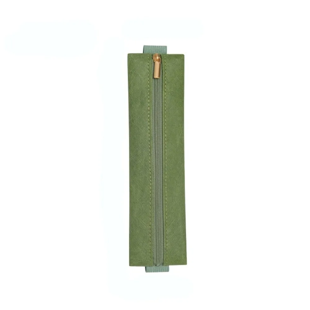 Simple Elastic Buckle Pen Bag Portable Tyvek Pen Clip Large Capacity Pencil Case Office Meeting