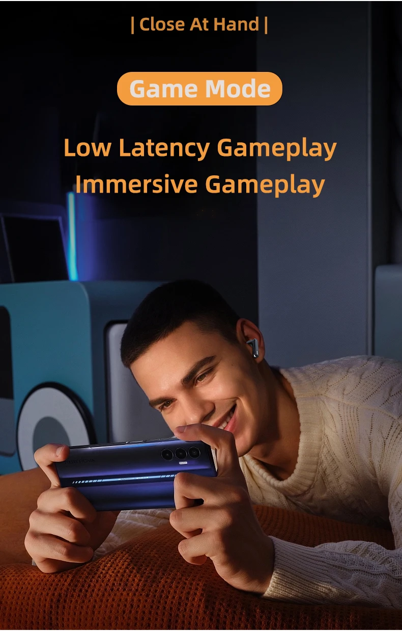 Lenovo LE253 Wireless Bluetooth 6.0 Headphones TWS HiFi Sound ANC Noise Reduction Earphones Gaming Sports Earbuds With Mic New
