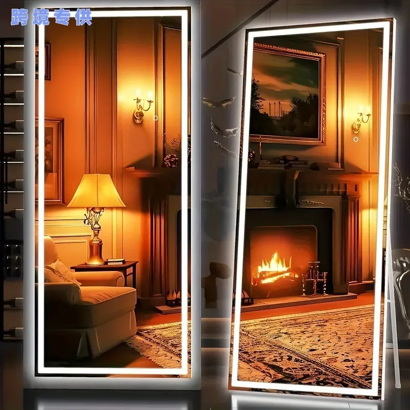 led Lighted Full Length Mirror with Arched Top Aluminum