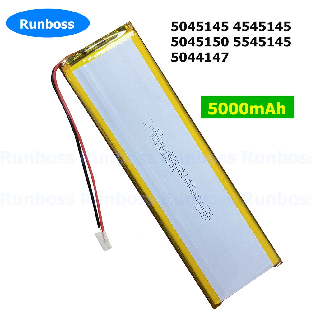 1-10 PCS 3.7V 5000mAh/4000mAh 5044147 5045145 Li-Polymer Battery For GPS DVD PAD Power Bank E-book Camera Tablet PC Laptop