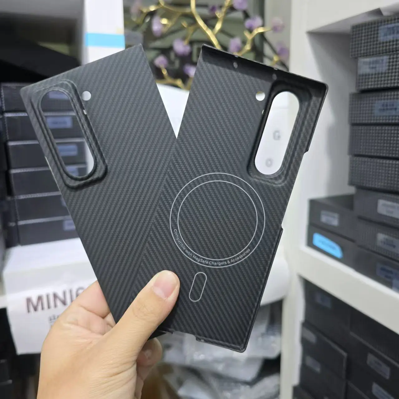 

Подходит для Samsung Z Fold Se/W25, складной кевларовый чехол для телефона Magsafe, ультратонкий защитный чехол от падения