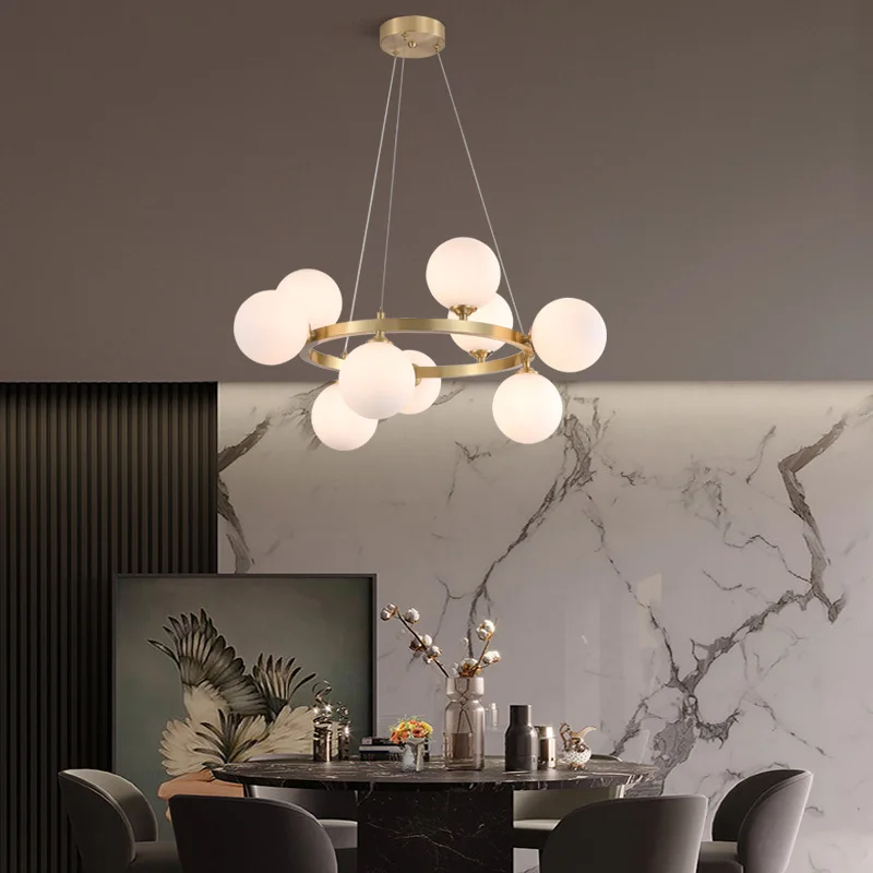 Plafonnier LED suspendu au design moderne, éclairage d'intérieur, luminaire décoratif de plafond, idéal pour un salon ou une salle à manger