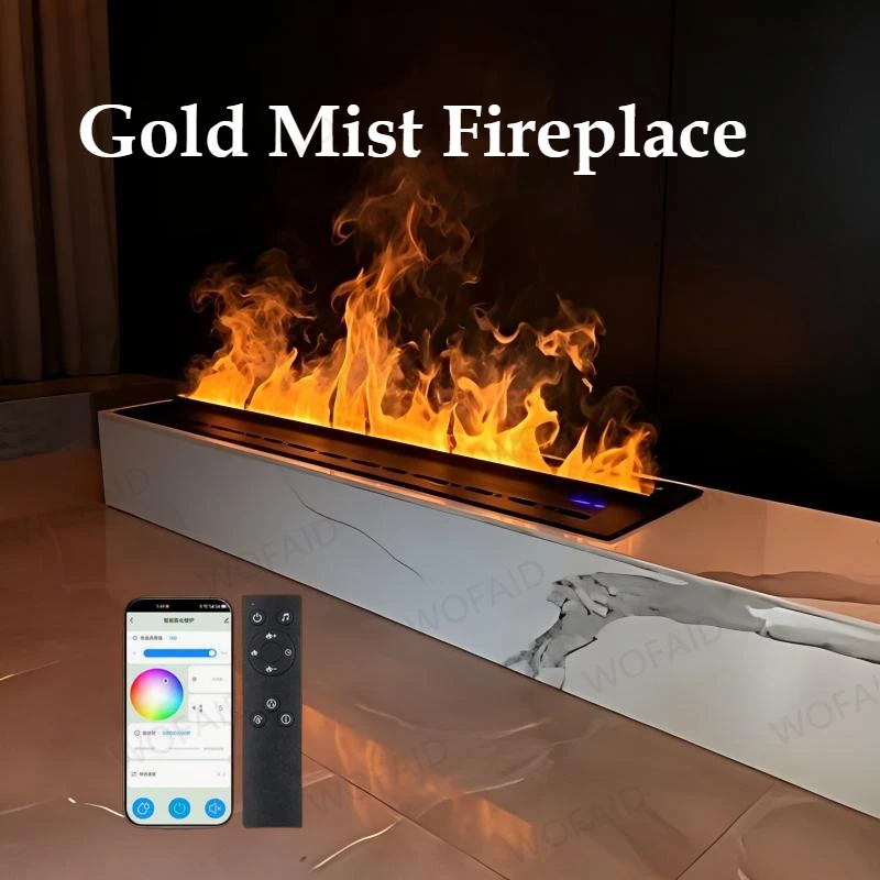 

gold mist light fireplace humidifier Electric Vapor Fireplace with Adjustable Mist Output Water Flame electric stove Decor
