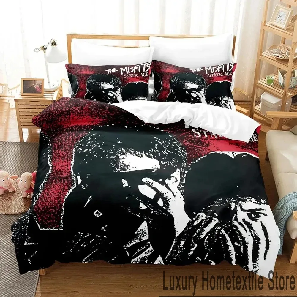 3D Print The Misfits Glenn Danzig Bedding Set Double Twin King Duvet Cover Comforter Pillowcase Boys Girls Adults Bedroom