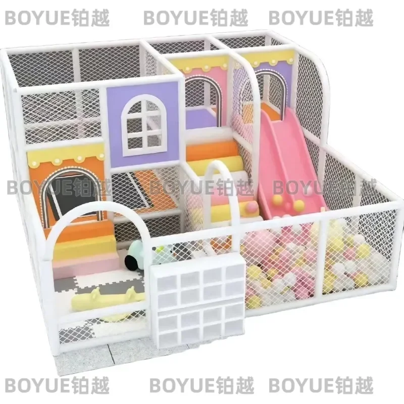Indoor Playground Slide Labyrinth for Kindergarten Early Education Center PVC Play Area 300 sq ft Direct Supplier Sales