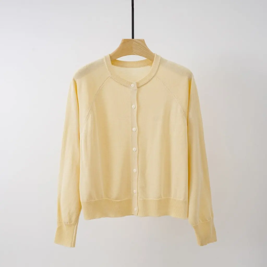 

Spring Summer Embroidered Cardigan Linen Tencel Thin Coat Breathable Air Conditioning Sun Protection Women's Outerwear Shirt