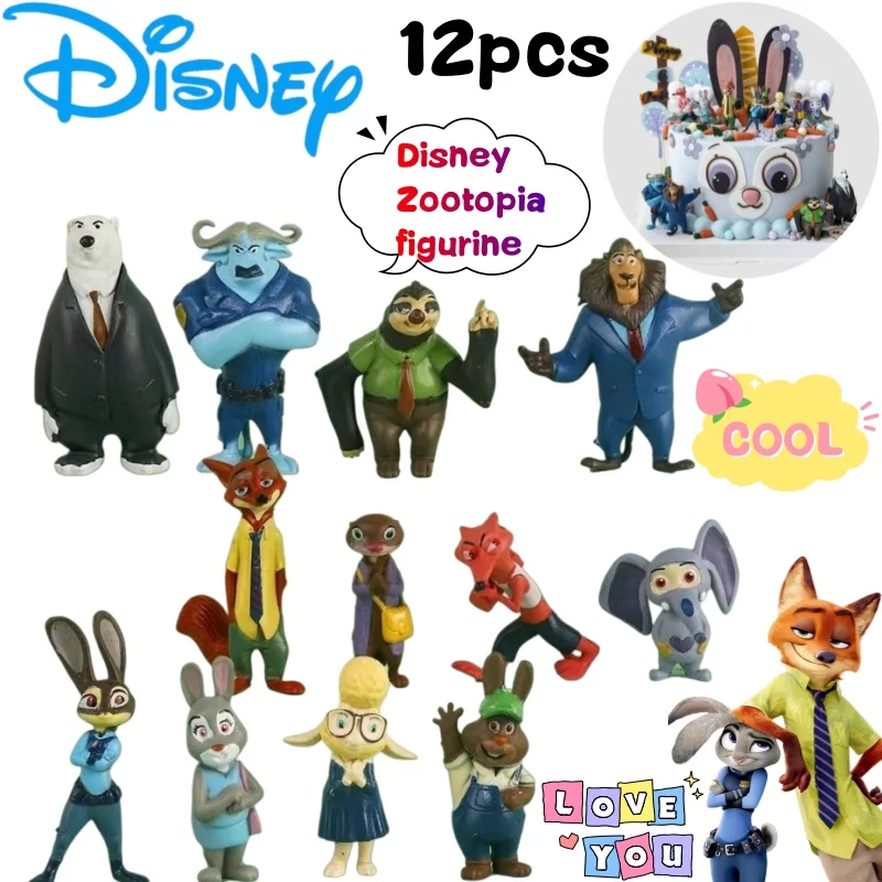 

Кукла-модель Disney Zootopia: Джуди Хоппс и Ник Вайлд, ручная работа, креативная, высококачественная, в стиле аниме, Q-версия, для декора автомобиля, подарок