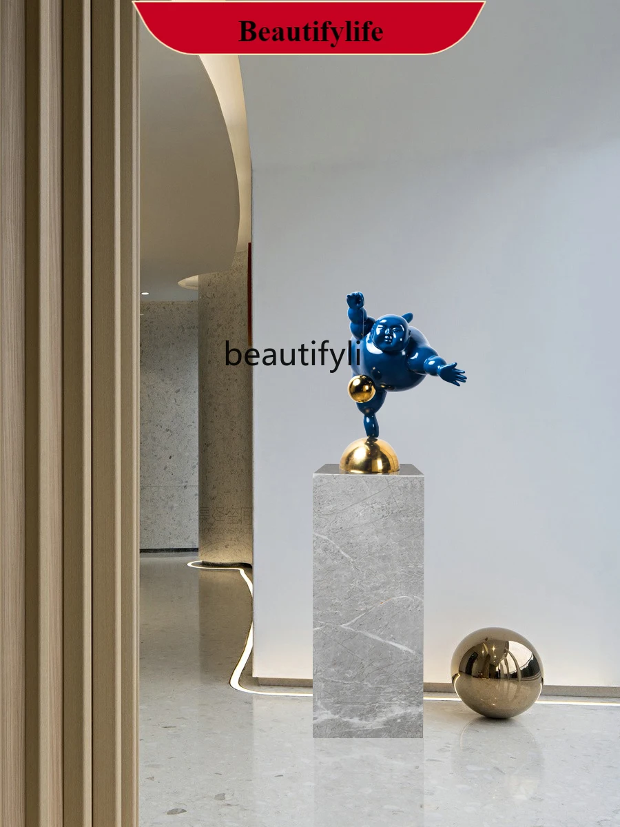

F132 Creative Abstract FRP Figure Sculpture Art Device Hotel Lobby Entrance Decoration Floor Ornaments