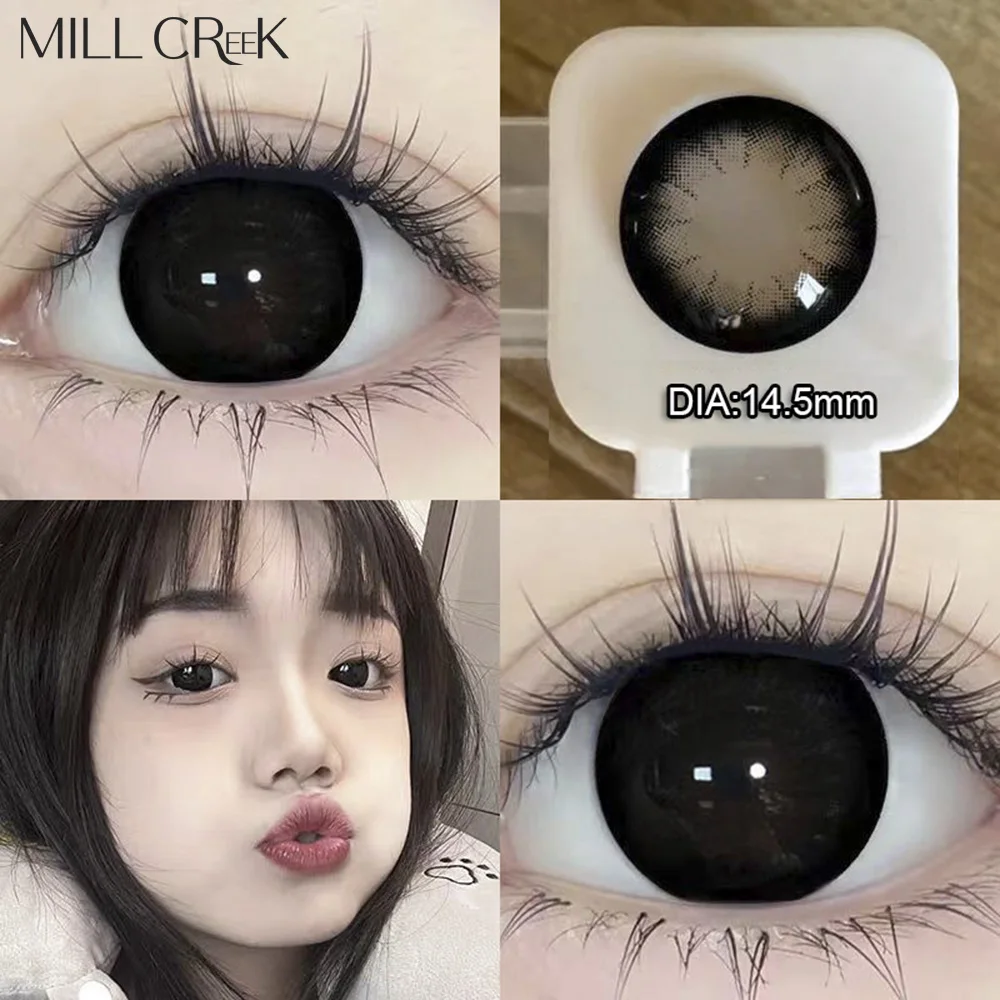 MILL CREEK 2Pcs Nature Color Contact Lenses with Myopia Diopter Eyes Contacts Lens Beauty Pupil Yearly Use Makeup Fast Shipping