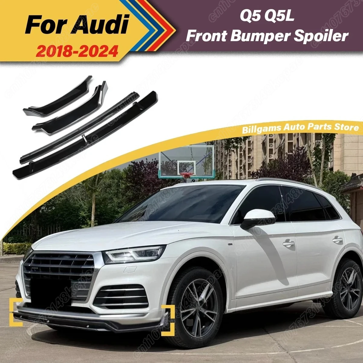 

For Audi Q5 Q5L 2018 2019 2020 Automobile Front Bumper Spoiler Board Front Bumper Lower Protection Cover Decorative Accessories