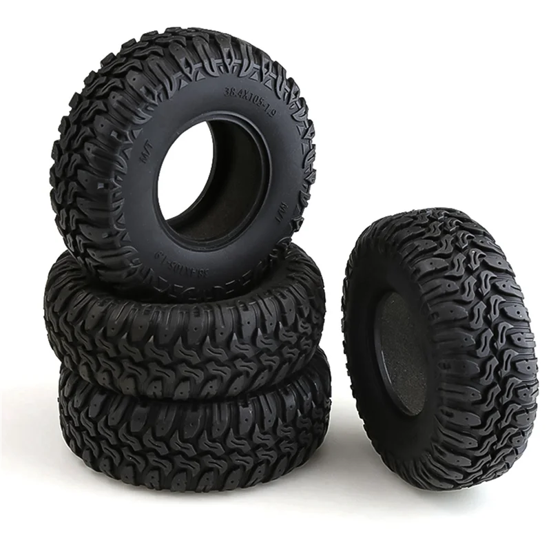 

A13Q-8PCS 105MM 1.9 Rubber Tires Wheel Tyres For 1/10 RC Crawler Car Traxxas TRX4 RC4WD D90 Axial SCX10 II III Redcat MST