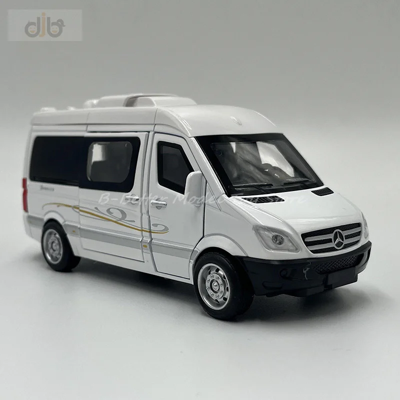 

1:38 Diecast Metal Model Toy Sprinter Van Minibus MPV Miniature Replica Pull Back With Sound & Light