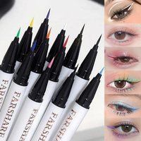 Liquid Matte Turquoise Eyeliner Ultra Fine Black White Eyeliner Waterproof Easy To Color Rainbow Colorful Eye Liner Eyes Makeup