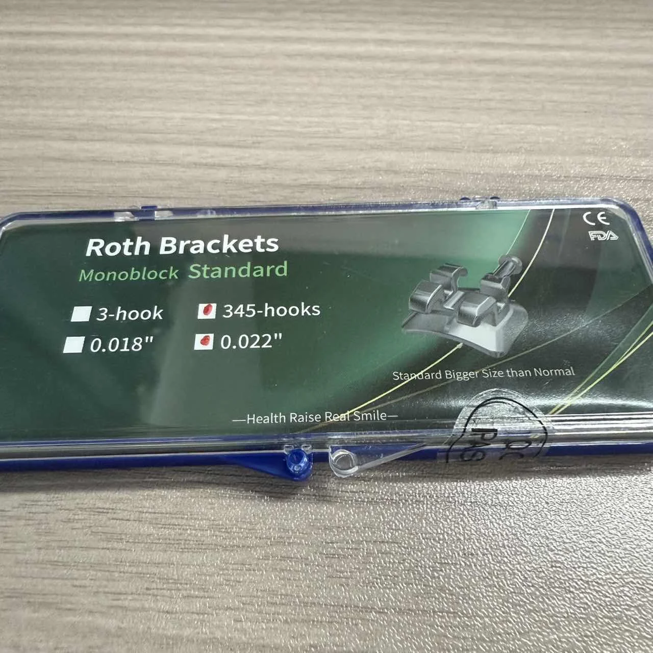 

Green Box 1Pack 20Pcs Orthodontic Braces Bracket Roth 345Hooks Standard Big Size