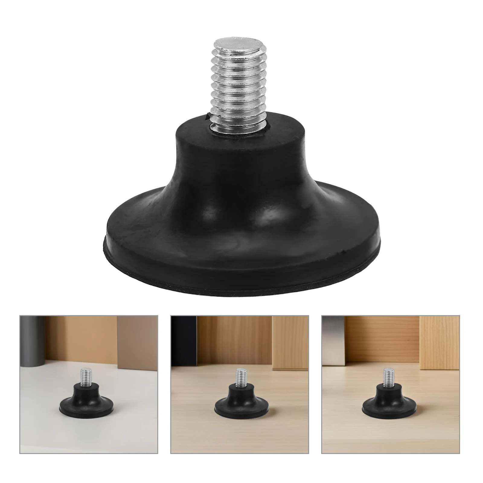 

12 Pcs Rubber Shock Absorbing Foot Pads Desk Leveling Glides Adjustable Chair Levelers