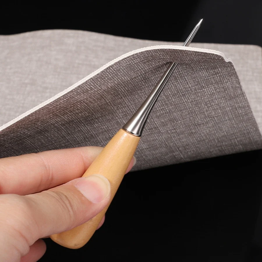 2er-Set Leder-Handnähwerkzeug: Lederhandwerk Lochstanzer, Näh- und Lochmacher für Näharbeiten – Detail 3