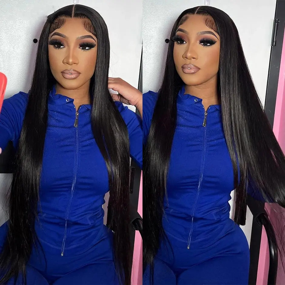 Rosabeauty Straight Hair 30 40 Inch 13X4 13x6 Lace Front Wig Human Hair Frontal 5X5 Gotowa do noszenia peruk 250% dla kobiet