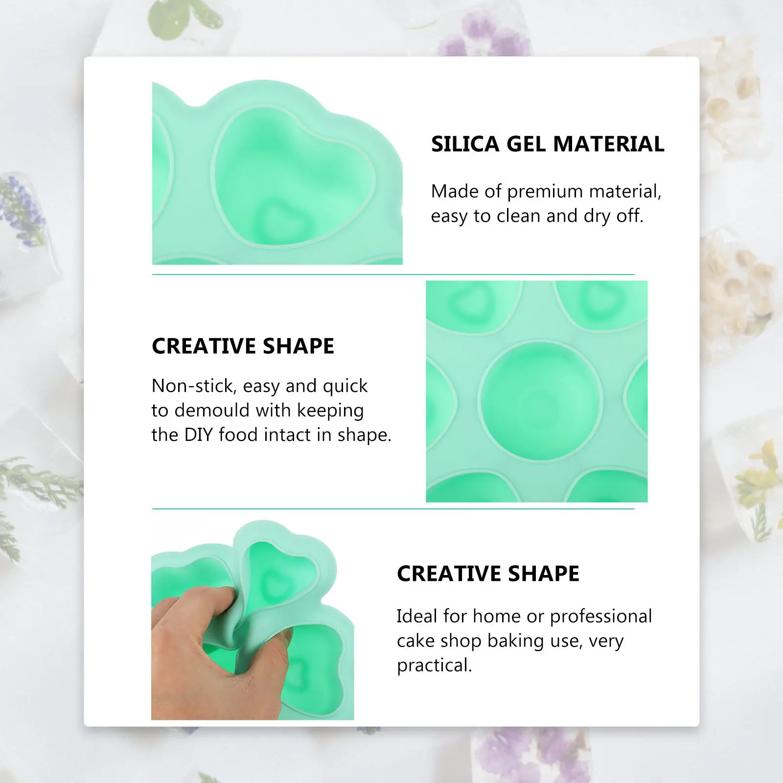 Silicone Heart Shape Baby Food Storage Box Creative Mold Ice Cube Baking Chocolate Biscuit Cake Cookie Supply Silicone Mold