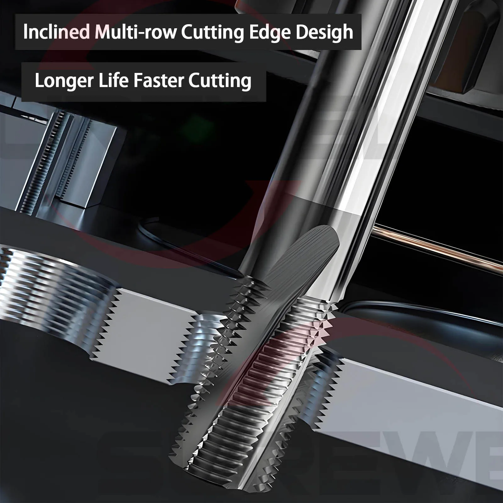 New AITiN and ZrN two Coating HRC65 Carbide Full Teeth Thread Milling Cutter M1~M24 CNC Tool Threading End mill for Superalloy