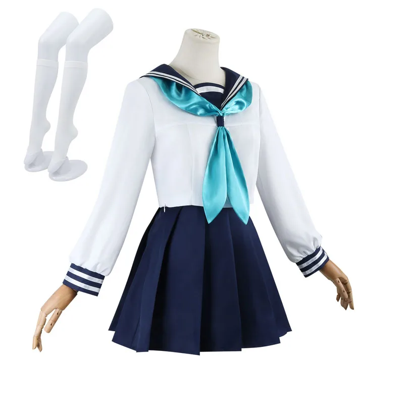 My Deer Friend Nokotan Noko Shikanoko Anime Cosplay Costume Wig Dress School Uniform JK Sailor Skirt Headwear Torako Koshi Women