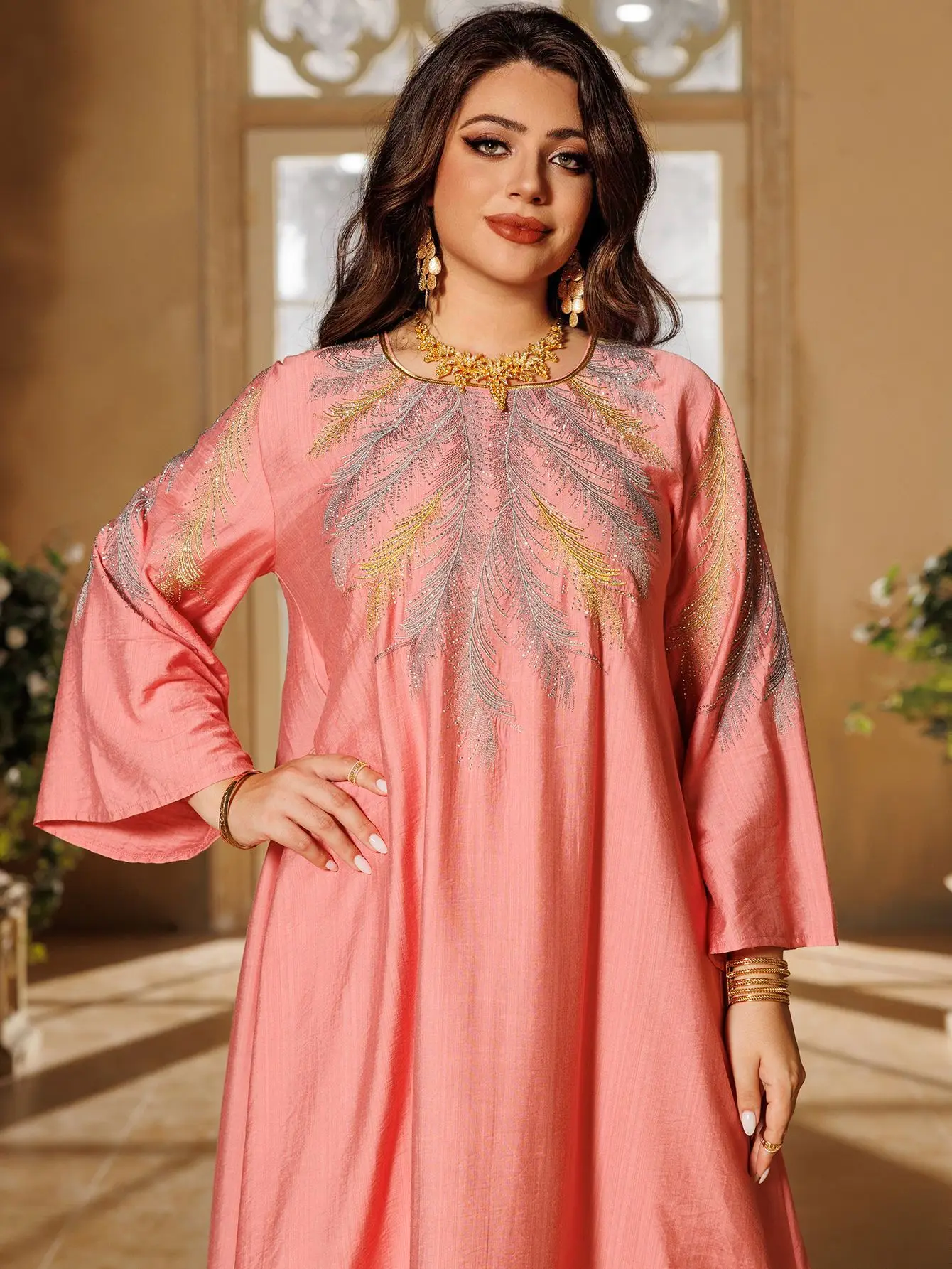 

Diamonds Dubai Abayas for Women Ramadan Eid Djellaba Jalabiya Turkey Kebaya Muslim Dress Caftan Marocain Femme Musulamne Kaftan