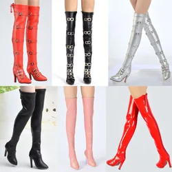 1/6 Scale Female Set Over-knee Boots 2B Sister High Heels Zipper Buckle Style Long Boots for 12in Action Figure Body Model