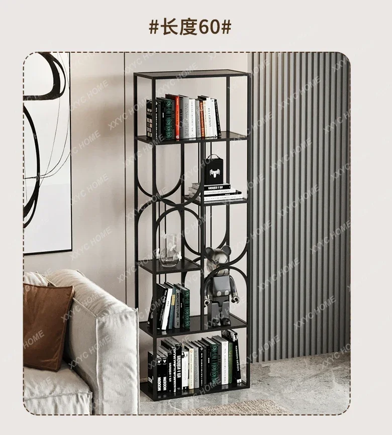 Wrought iron, floor rack, living room integrated storage rack against the wall, office tea display rack a50