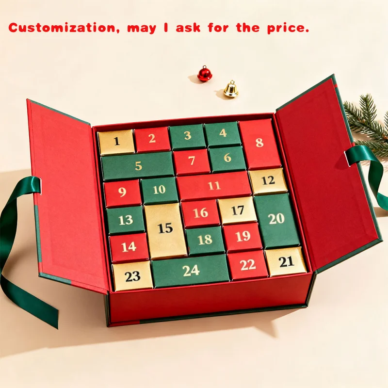 

на заказ. Календарь с двойной дверью, индивидуальный Адвент, 24-дневная упаковка-сюрприз, календарь обратного отсчета Gi
