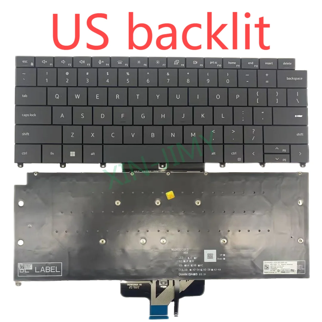 9440 US Backlit Keyboard for DELL Latitude 9440,9450,9440 2 in 1 0242RJ