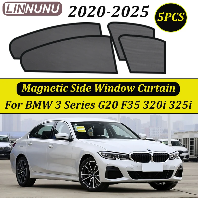 

LINNUNU для BMW 3 серии G20 F35 2020-2025 320i 325li магнитный автомобильный солнцезащитный козырек, занавеска на лобовое стекло, аксессуар для солнцезащитного козырька на боковое окно