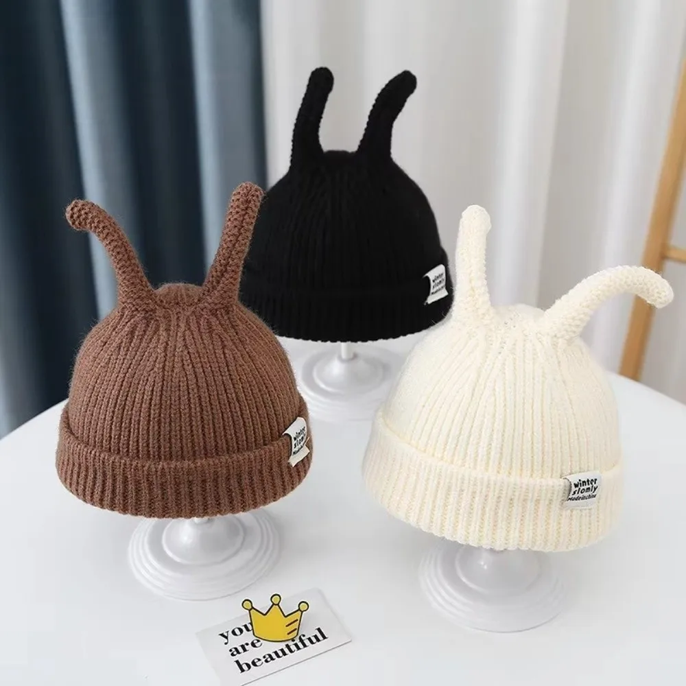 

New Warm Knitted Hat Windproof Cute Ear Protection Hat Coldproof Beanie Hat Autumn and Winter