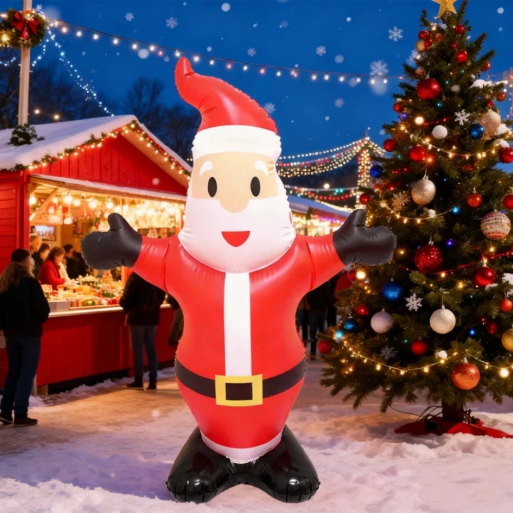 Glow Santa Claus Christmas Decoration Inflatable Toys With LED Light 1.2M Inflatable Model Holiday Gift Indoor Outdoor Decor