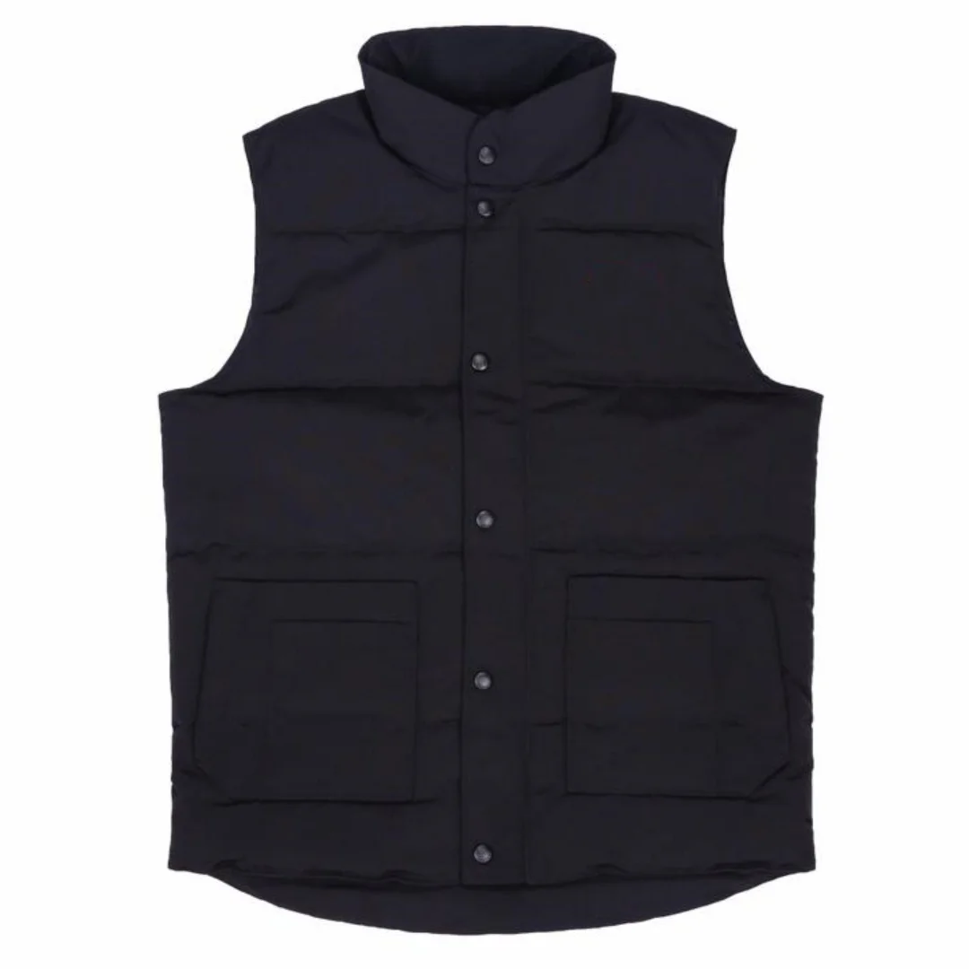 

Men winter standing collar down vest Solid color keep warm leisure time 95% white goose down Daily wear of fashionable clothing