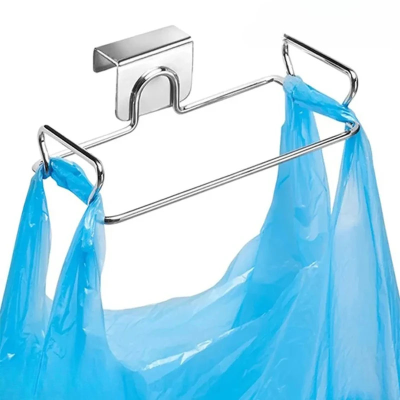 1 PCS Kitchen Trash Can Holder Cabinet Door Garbage Bag Bracket, Garbage Storage Rackr