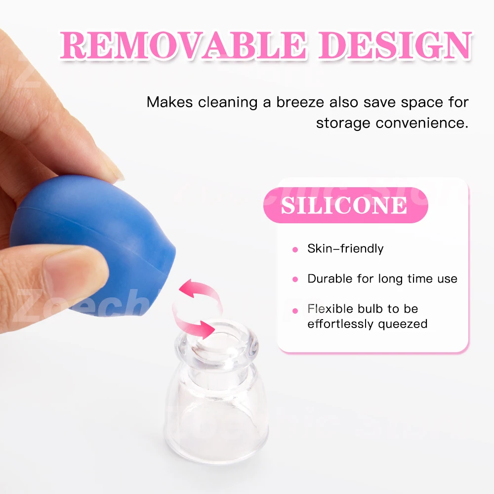 Facial  Cupping Machine Silicone Face Massager Lifting Facial Shaping Vacuum Glass Jar Anti-Wrinkle Cupping Therapy Beauty Tool